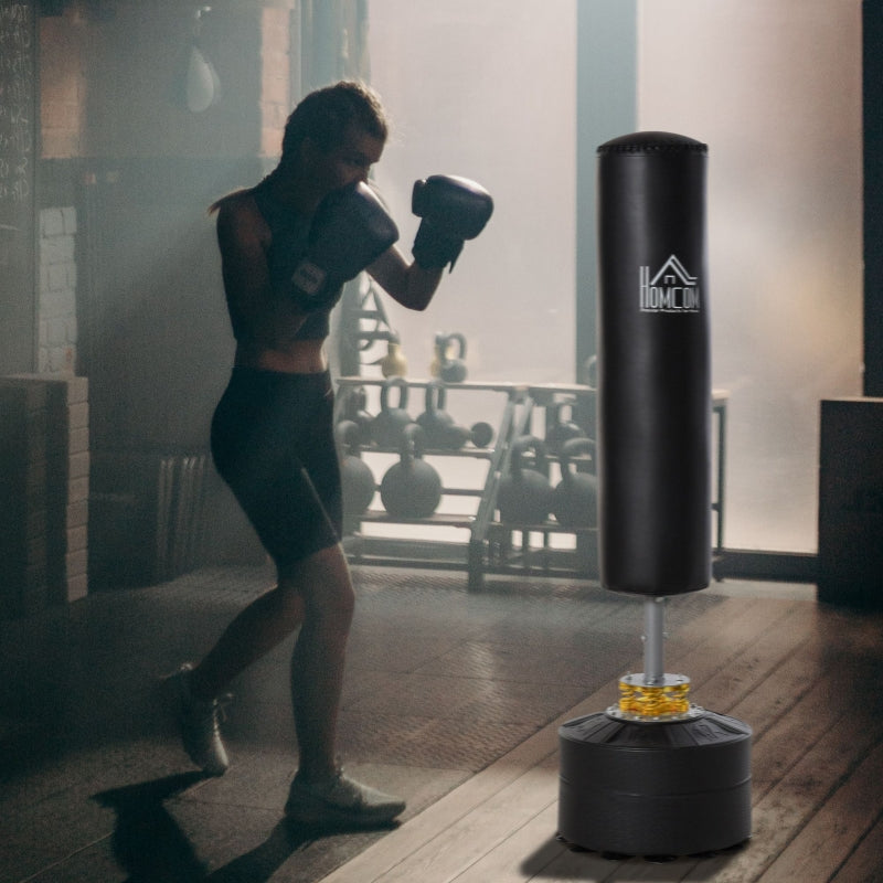 Sac de boxe autoportant Nancy's Ahme Creek - Support de boîte - Sac de boxe debout - Noir - Ø 50 x 170 cm