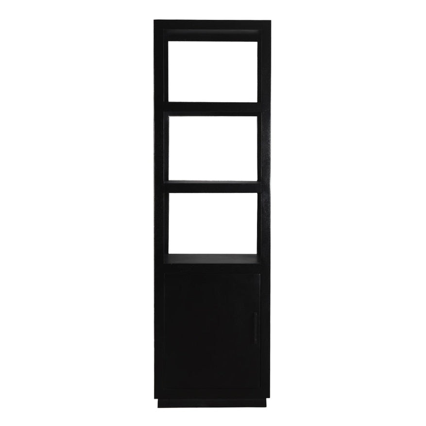 Livingfurn Wandkast Jaxx Black 60cm - Mangohout- Zwart
