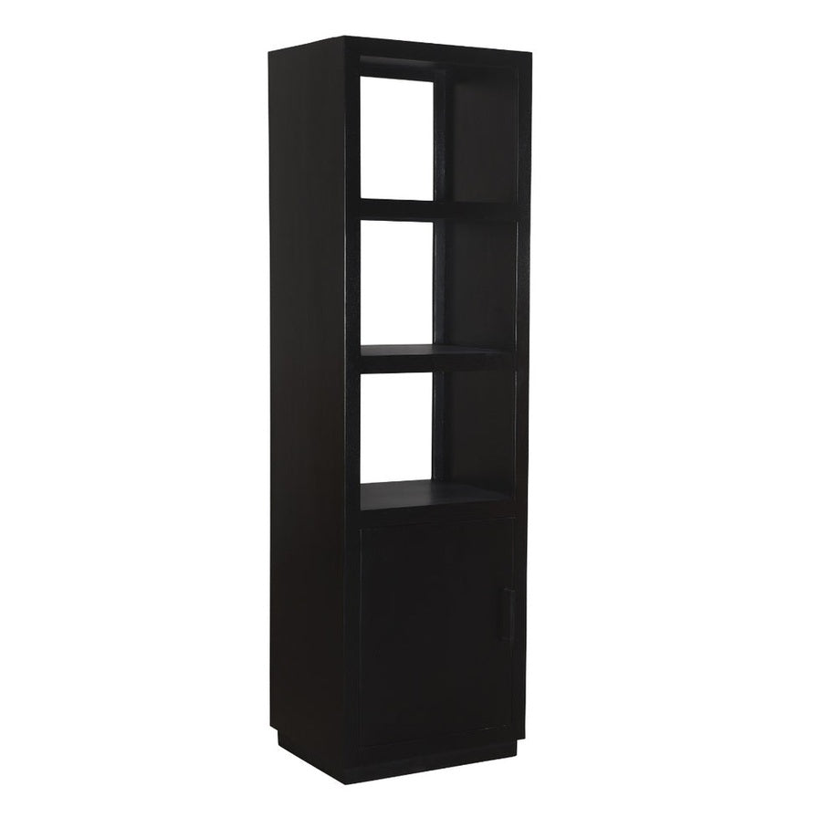 Livingfurn Wandkast Jaxx Black 60cm - Mangohout- Zwart