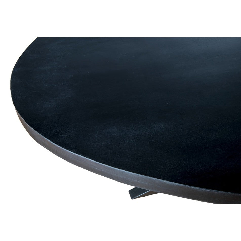 Livingfurn Kala Oval Spider 180 cm eettafel - Mangohout - Zwart