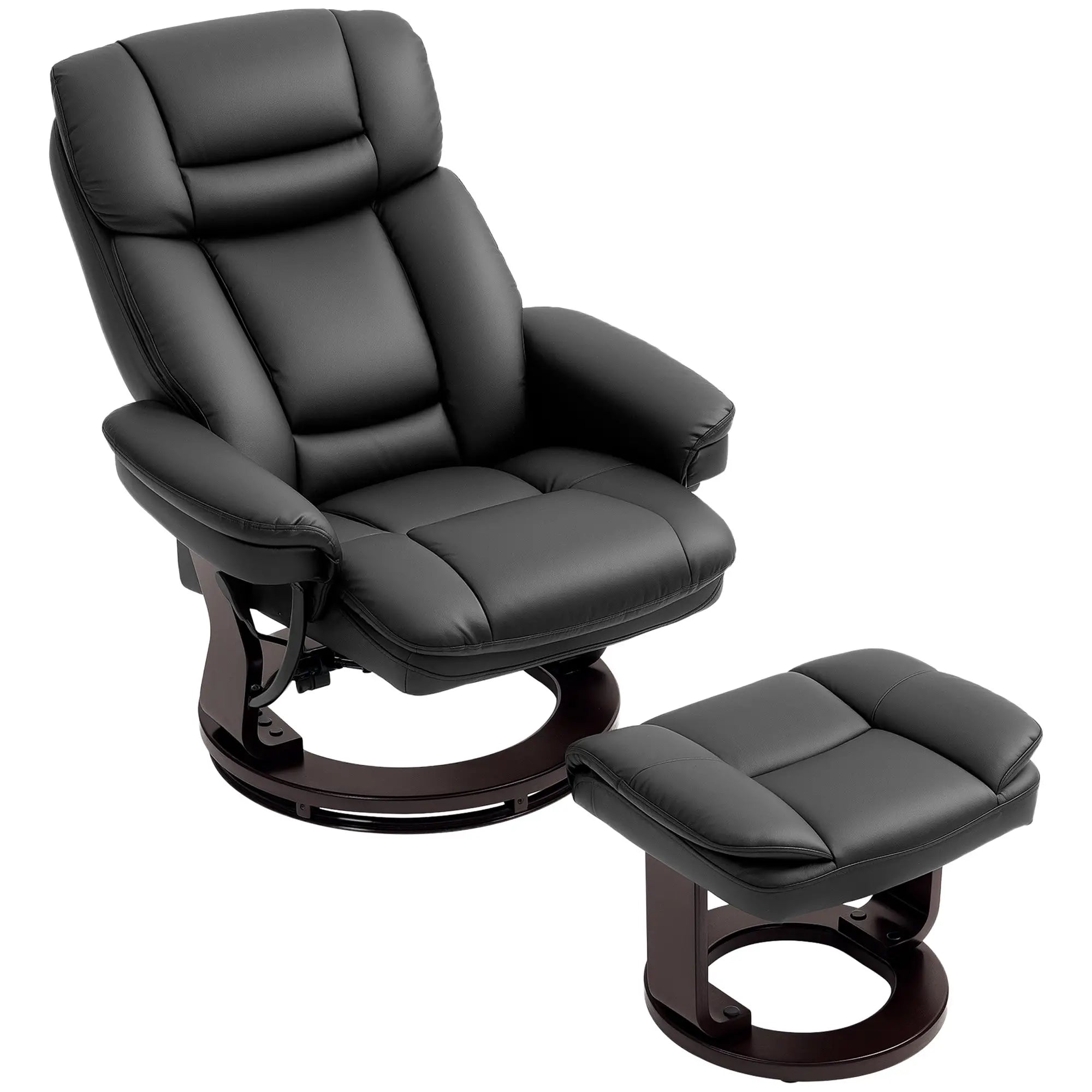 Nancy's Loano Relaxfauteuil - Loungestoel - Relaxstoel - Zwart - Kunstleer