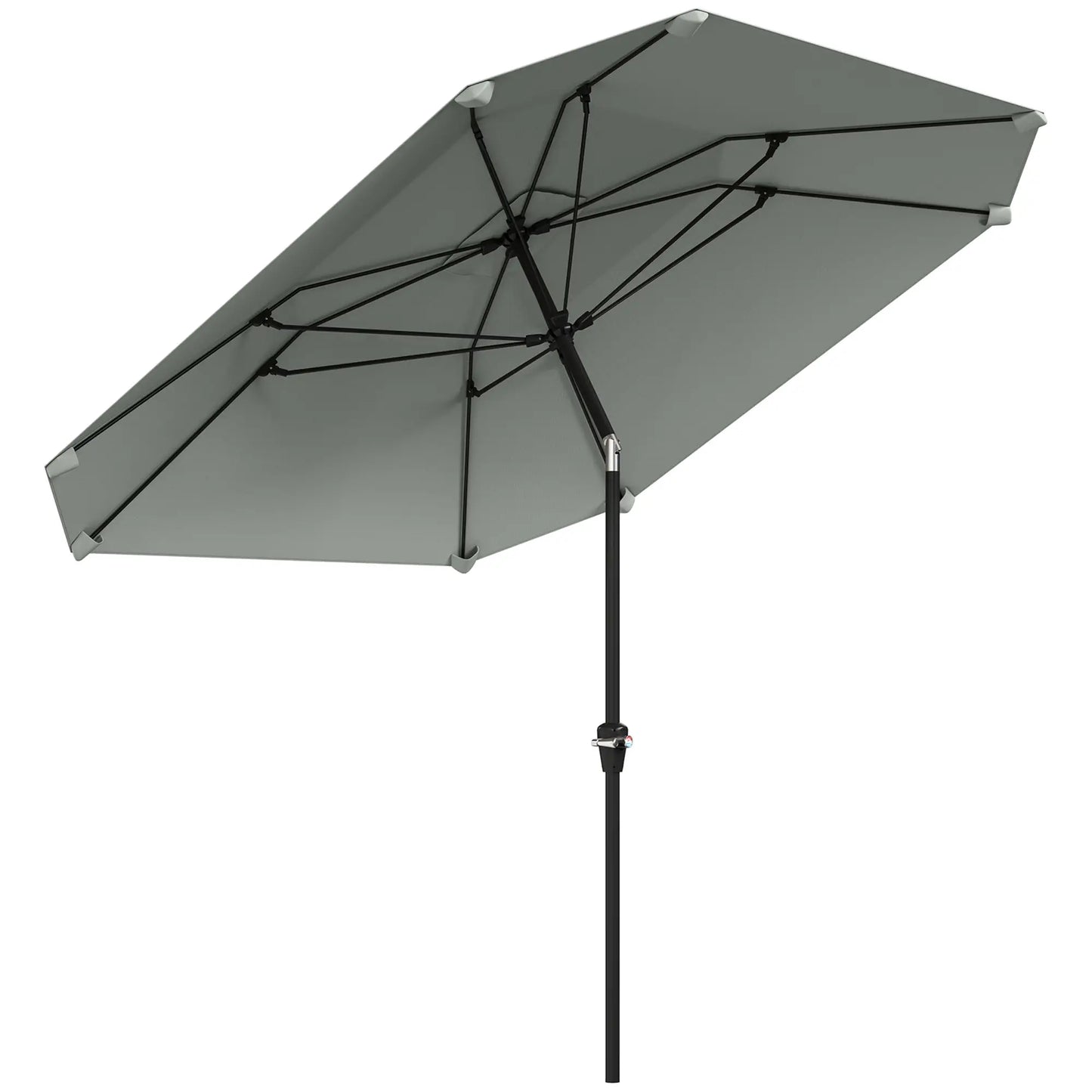 Nancy's Alviobeira Parasol - Tuinparasol - Kantelbaar - Grijs - ± Ø 230 cm