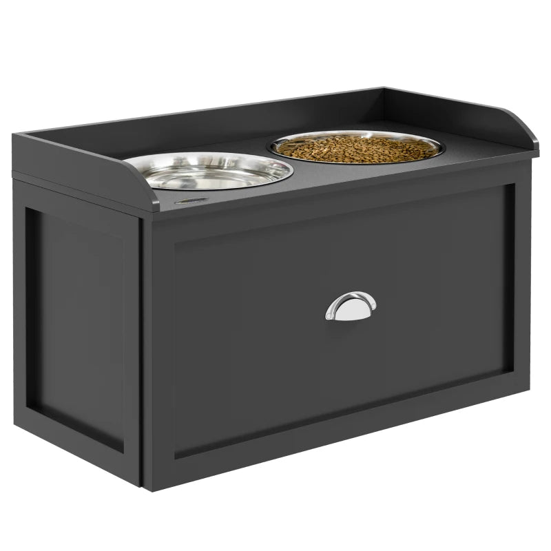Nancy's Nicolosi Voerbak voor Honden - Drinkbak - Voerstation - Zwart - ± 60 x 30 x 35 cm
