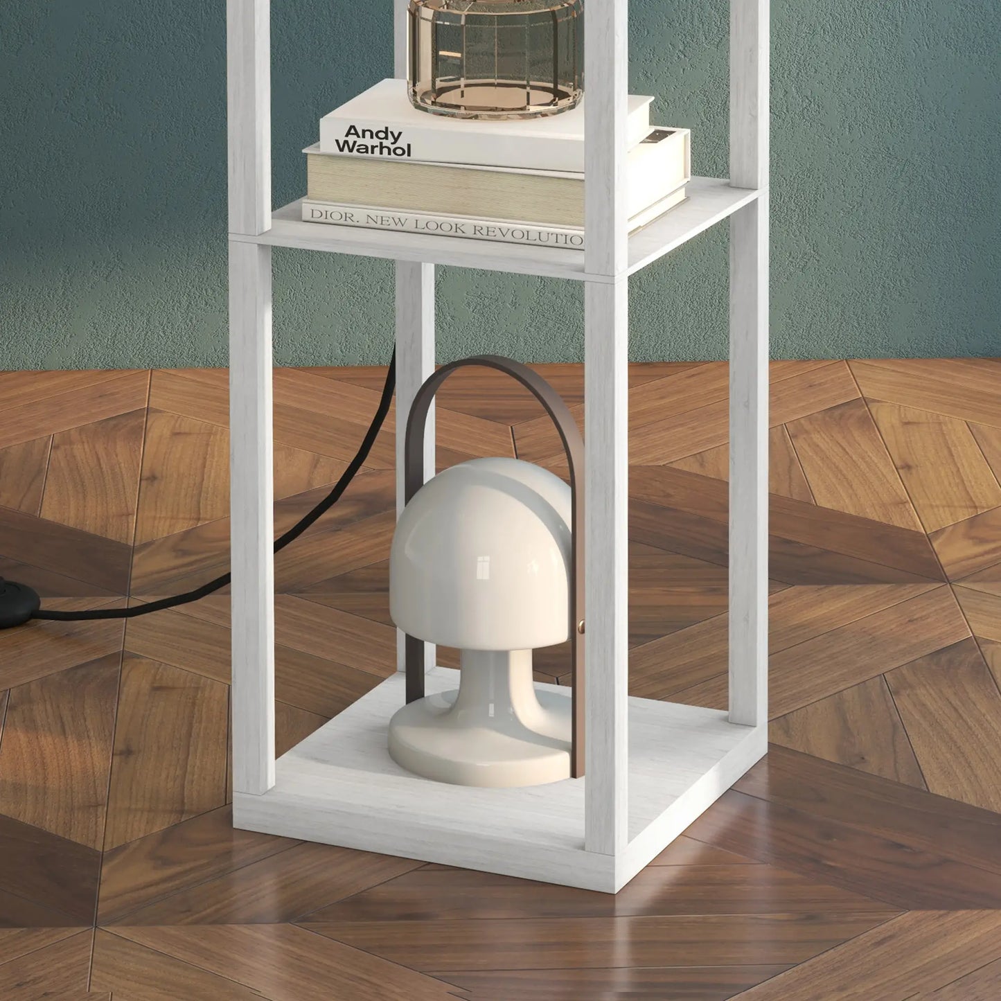 Nancy's Seara Vloerlamp - Staande lamp - Staande Verlichting - Wit - MDF