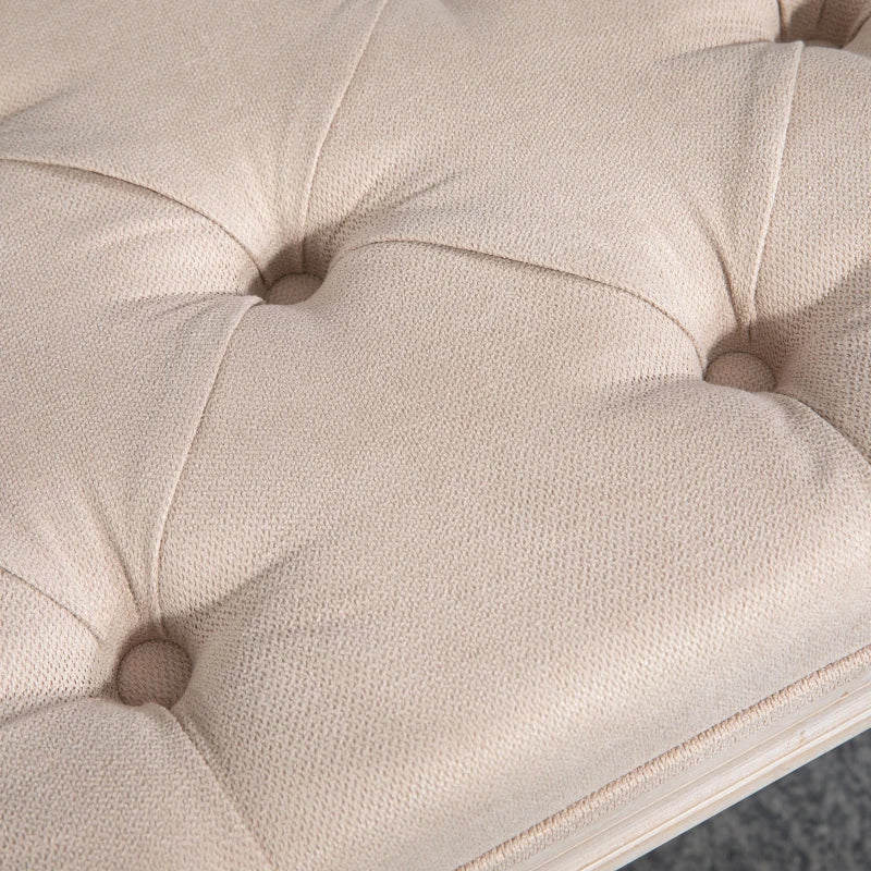 Nancy's Ardesio Bankje - Gangbankje - Zitbankje - Vintage - Beige - ± 120 x 40 x 50 cm