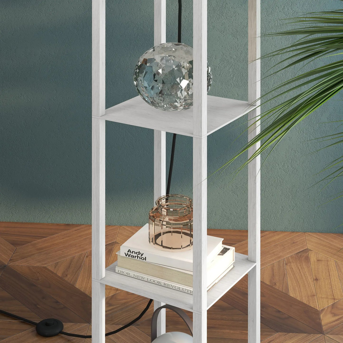 Nancy's Seara Vloerlamp - Staande lamp - Staande Verlichting - Wit - MDF