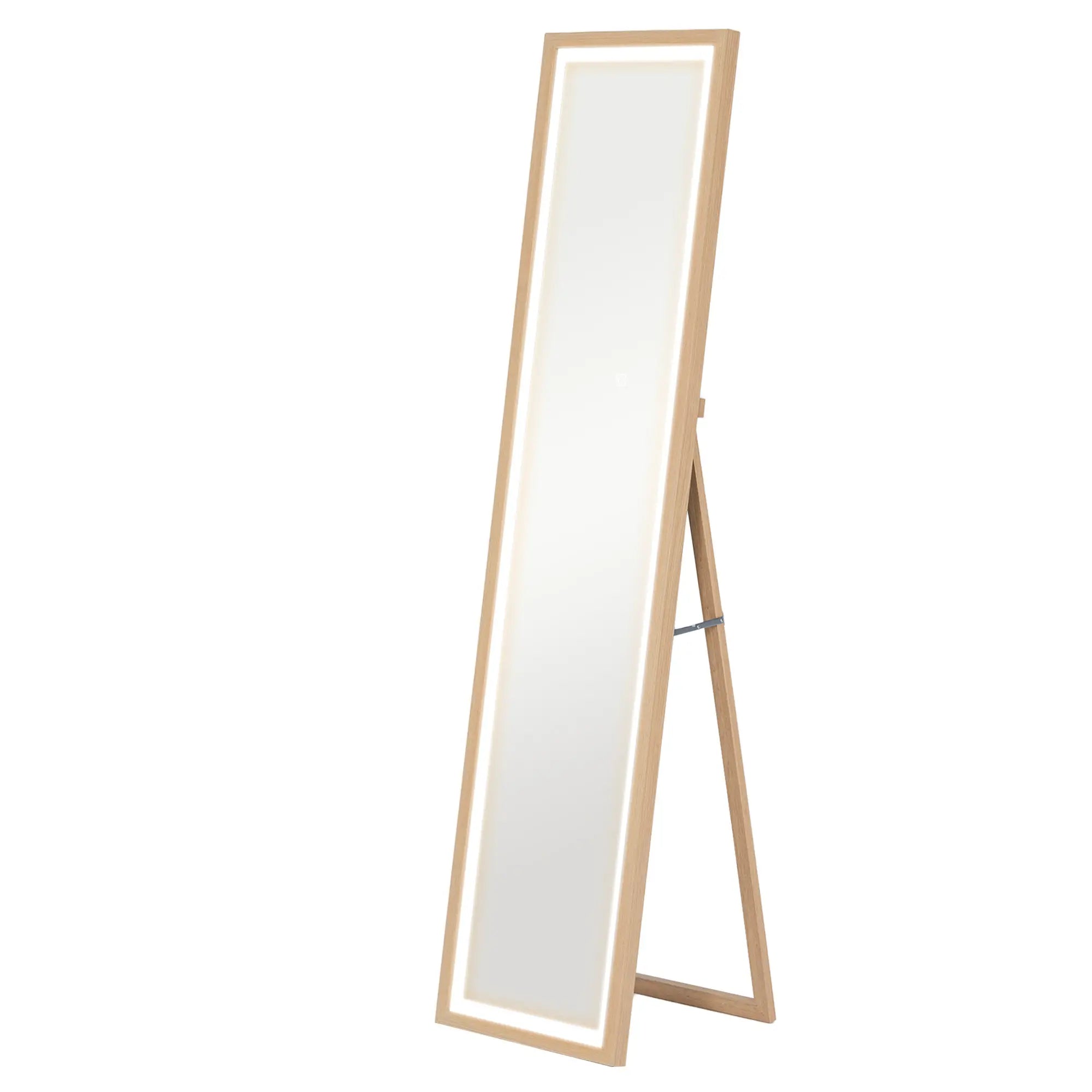 Nancy's Lissone Staande Spiegel - Kledingspiegel - Passpiegel - Eiken - 40 x 160 cm