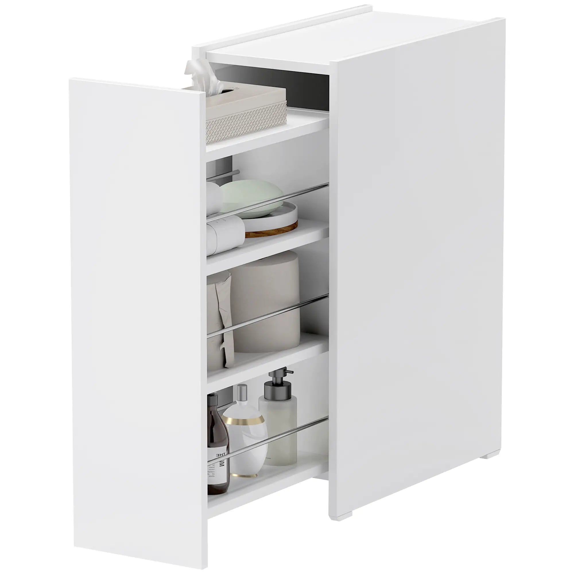 Nancy's Carbonia Badkamerkast - Badkamermeubel - Wit - ± 45 x 25 x 65 cm
