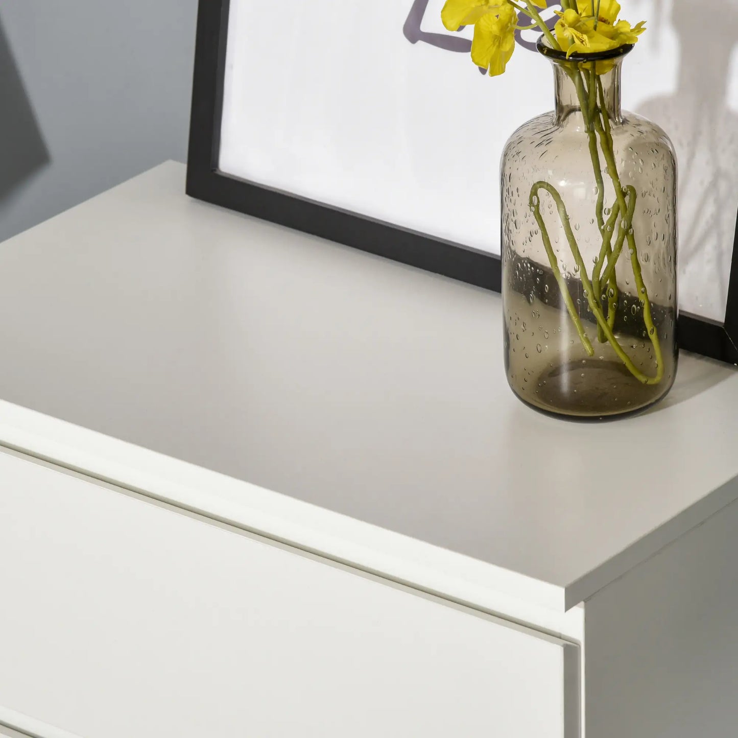 Nancy's Fiastra Commode - Dressoir - Opbergkast - Wit - ± 55 x 35 x 80 cm