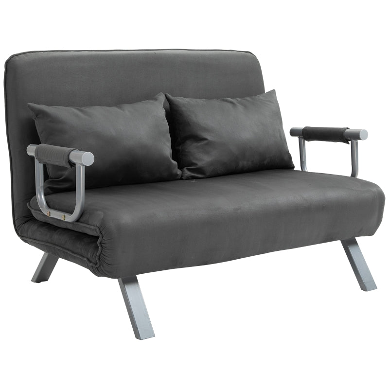 Nancy's Jaywick 2-seater sofa - Sofa bed - Guest bed - Grey - Velvet / Steel