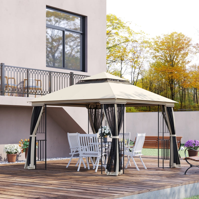 Nancy's Putjara Paviljoen - Party tent - Tuin Paviljoen - Beige - ± 300 x 300 cm