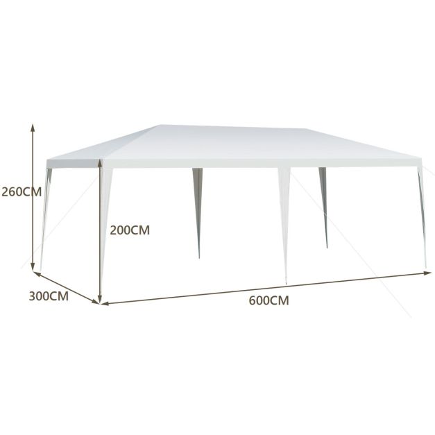 Nancy's Meia Via Partytent - Paviljoen - Wit - 300 x 600 cm