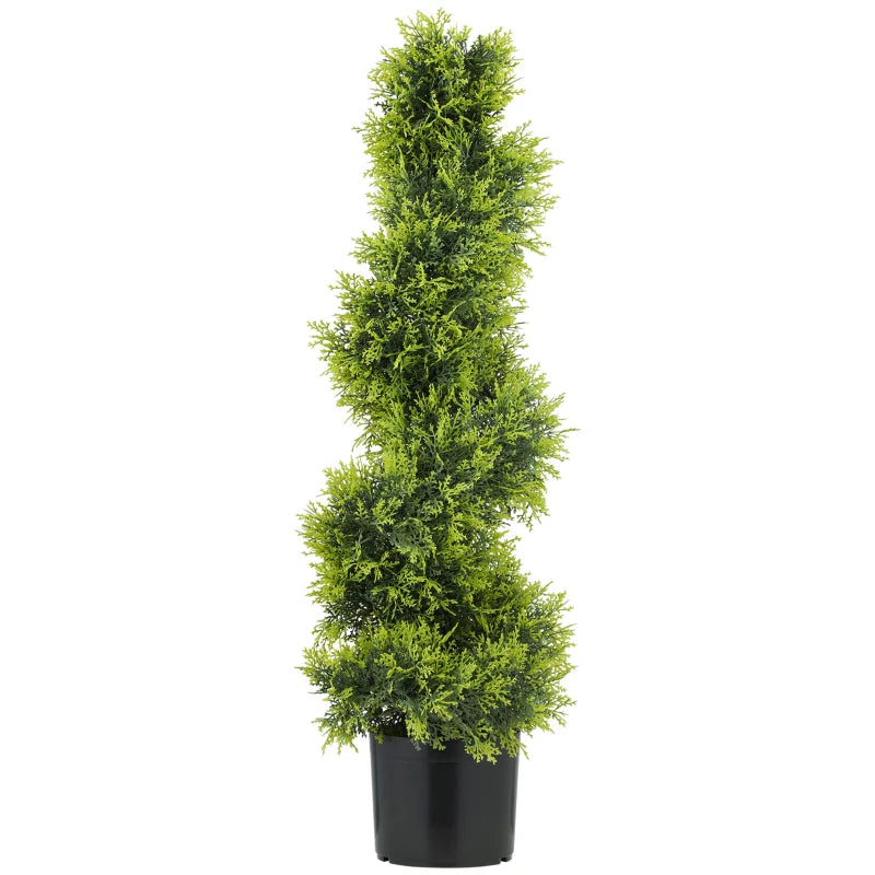 Nancy's Meldola Kunstplant - Spiralsnoei kunstplant - Kunstboom - Groen - 90 cm hoog