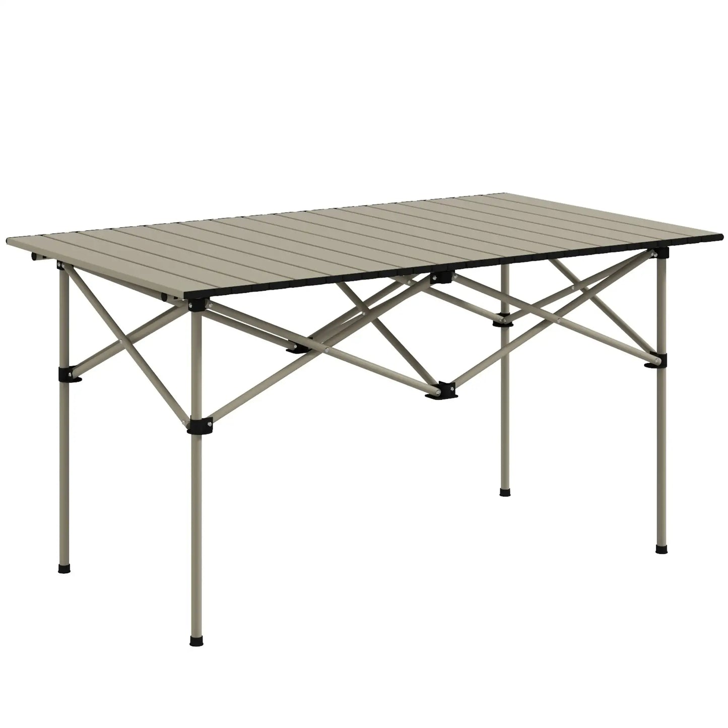 Nancy's Ghiffa Picknicktafel - Campingtafel - Opvouwbaar - Khaki - Aluminium - 95 x 55 x 50 cm kopie