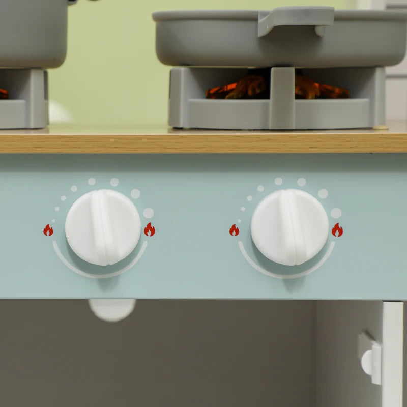 Nancy's Linda Kinderkeuken - Speelkeuken - Speelgoedkeuken - Met Licht en Geluid - Blauw / Wit