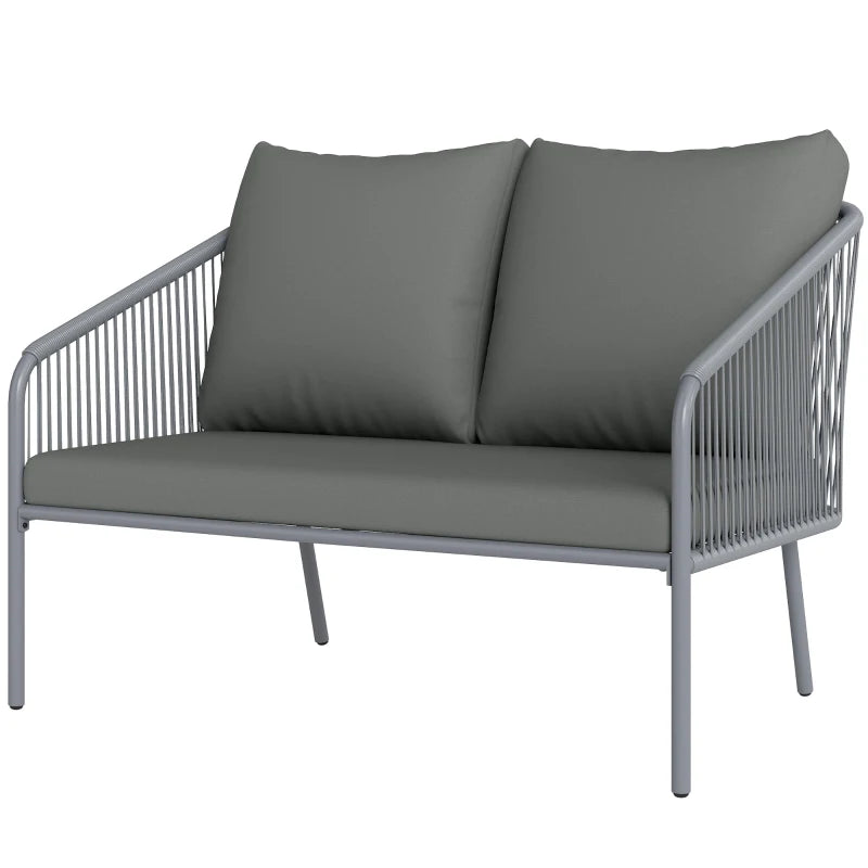 Nancy's Gambatesa Loungebank - Tuinbank - Grijs - Rotan