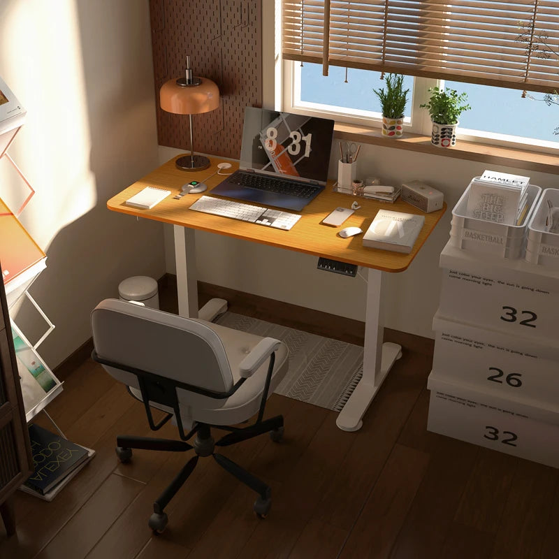 Nancy's Ascrea Verstelbaar Bureau - Zit-Sta Bureau - Elektrisch Bureau - Natuurlijk - 120 x 60 (72-116) cm