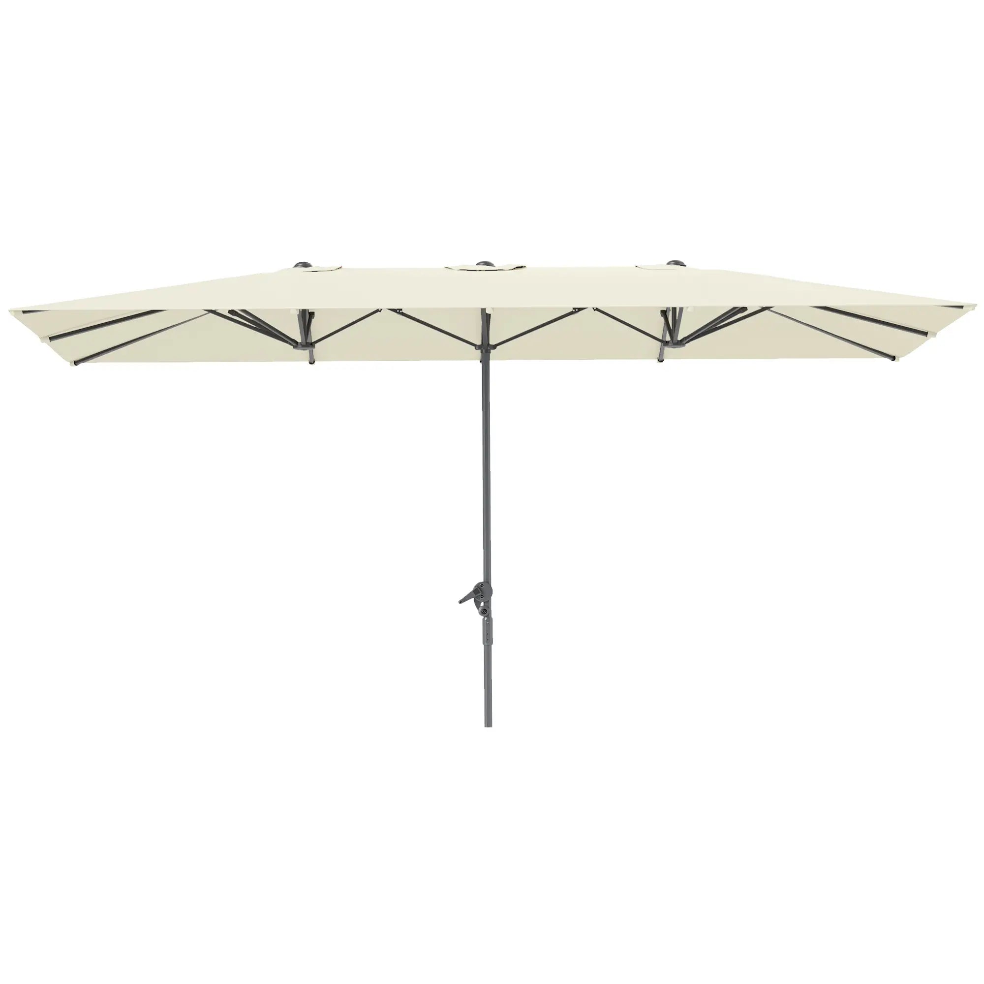 Nancy's Cremeno Parasol - Tuinparasol - UV-Bestendig - Roomwit- ± 450 x 265 x 265 cm