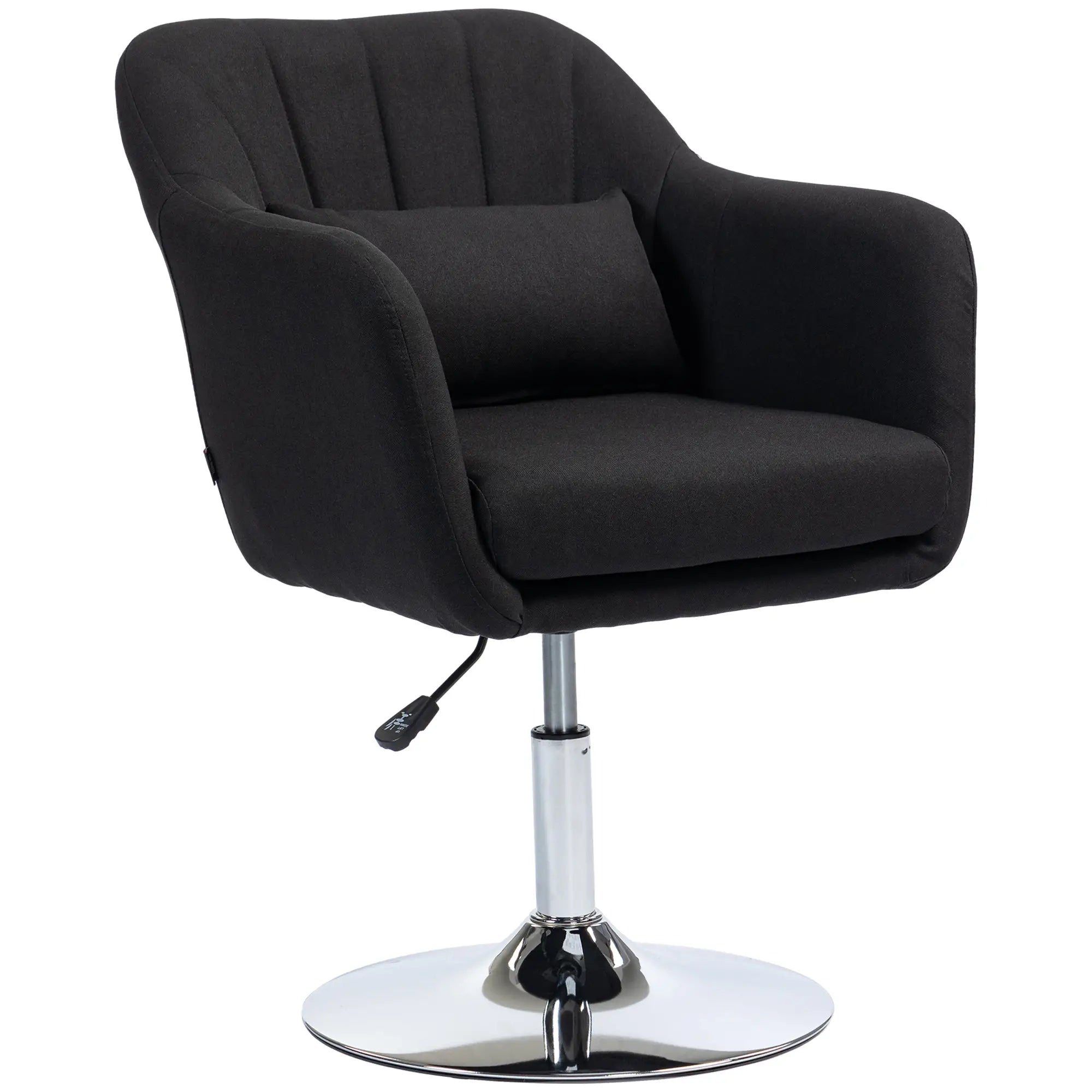 Nancy's Galliate Draaifauteuil - Draaistoel - Loungestoel - Zwart - Linnen