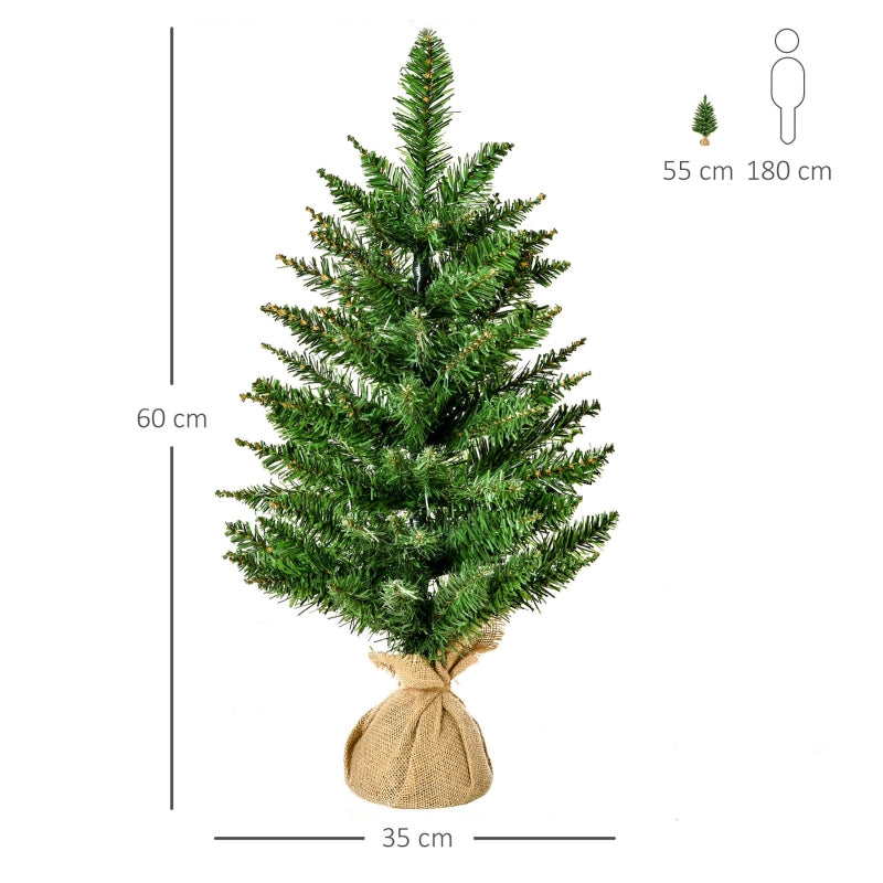 Nancy's First Fall Kerstboom - Groen - Pvc, Linnen, Cement - Ø44 x 60H cm; Aantal tips: 70.