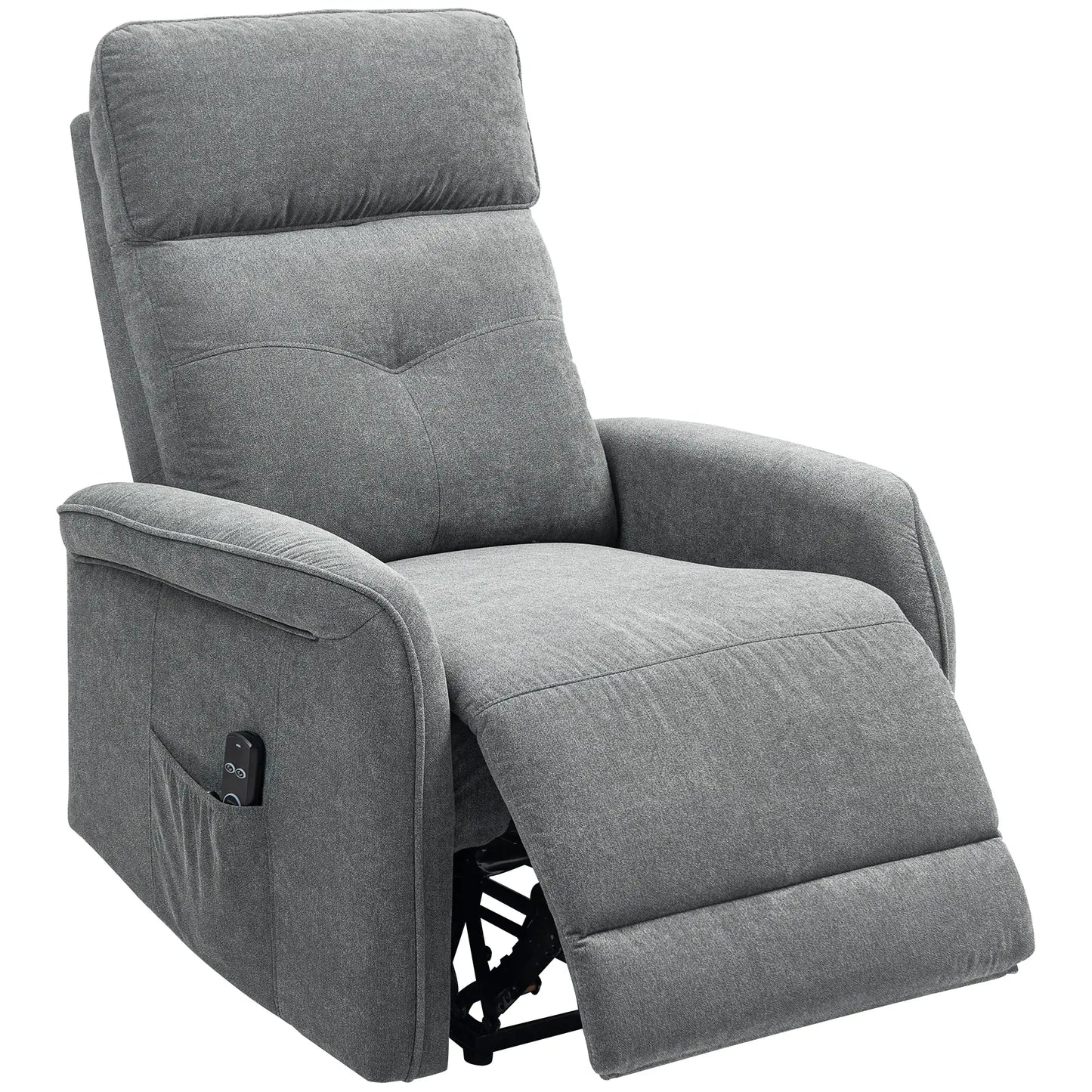 Nancy's Forenza Massagestoel - Loungestoel - Relaxstoel - Elektrisch - Grijs - Fluweel