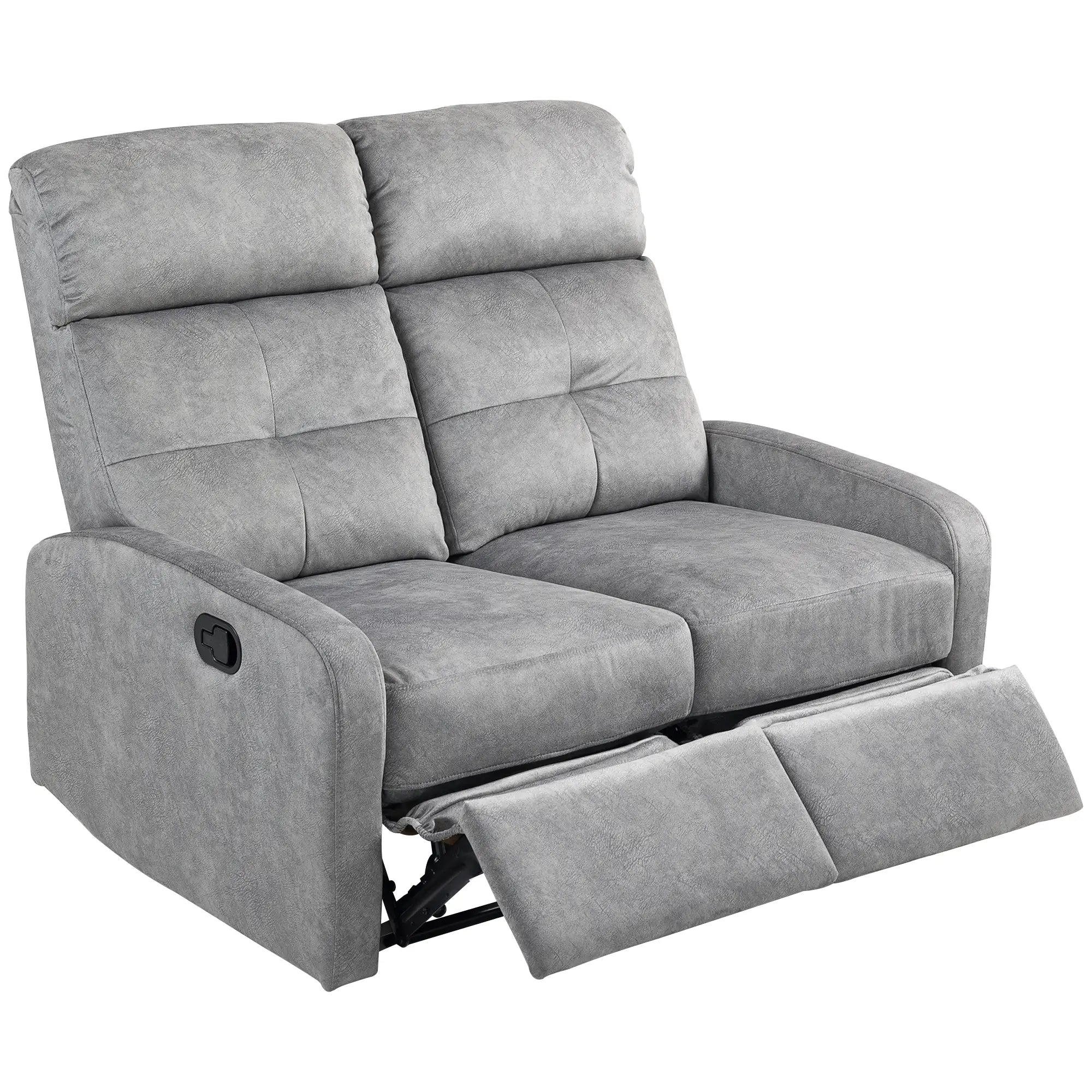 Nancy's Crevalcore Dubbele Relaxfauteuil - Loungestoel - Relaxstoel - Individueel Verstelbare Rugleuning -Grijs