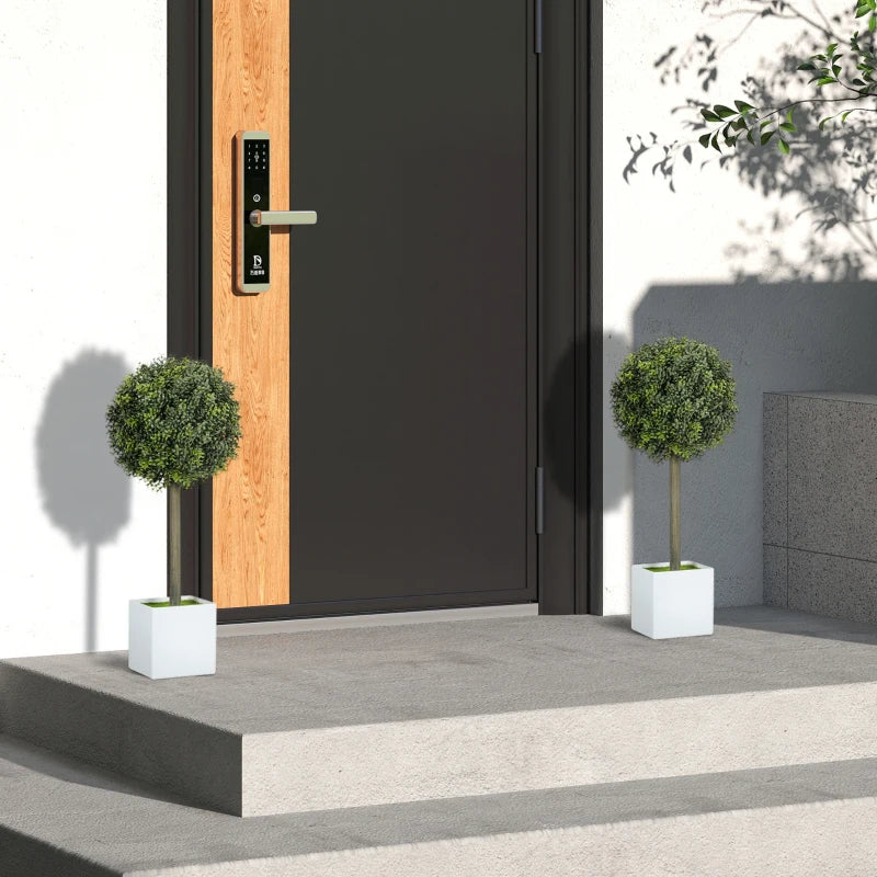 Nancy's Marina Kunstplant - Kunst Buxus - Set van 2 - Groen - 45 cm hoog