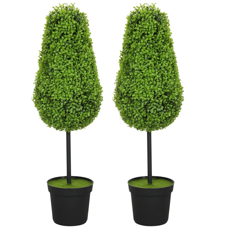 Nancy's Medeazza Kunstplanten - Traanvorm - Set van 2 - Groen - 90 cm hoog