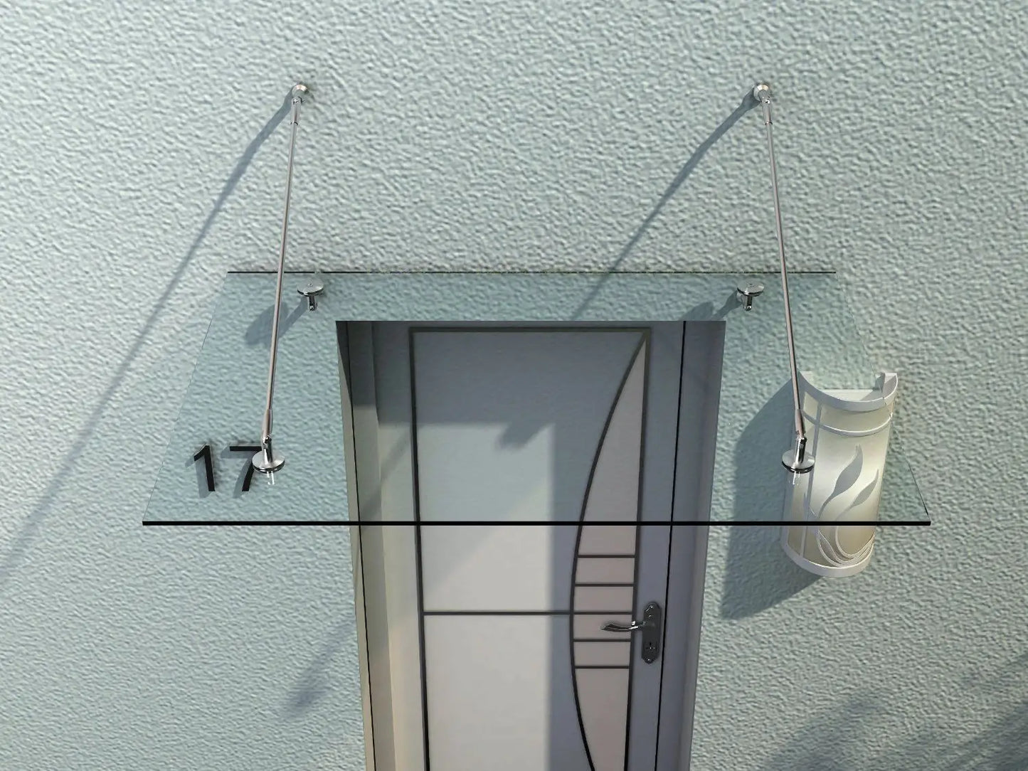 Nancy's Alvados Voordeurluifel - Voordeur Afdakje - Gehard Glas - 150 x 90 cm