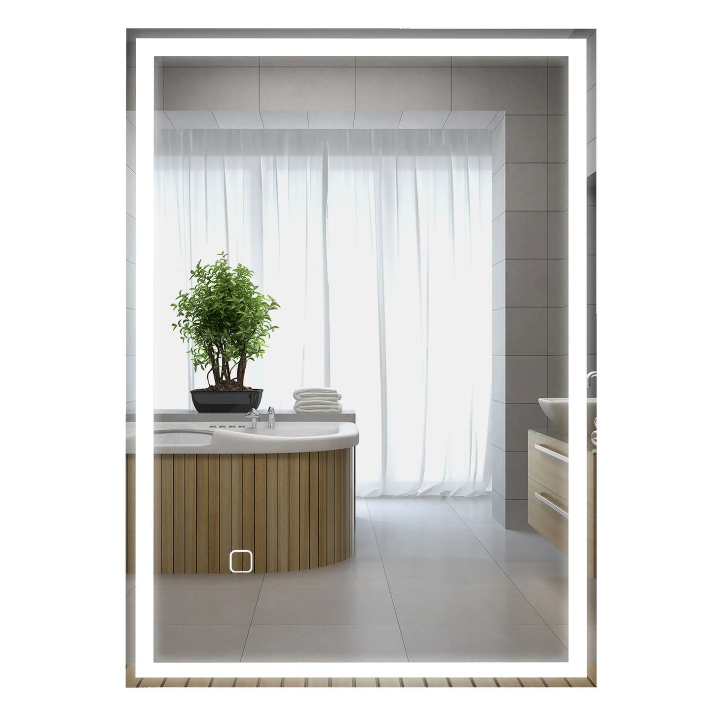 Nancy's Lonato Badkamerspiegel - Met LED Verlichting - Anti condens - 50 x70 cm