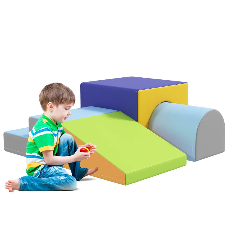 Blocs de construction Indi Soft de Nancy - Blocs de mousse - Blocs de jeu - Ensemble de 4 pièces - Multicolore