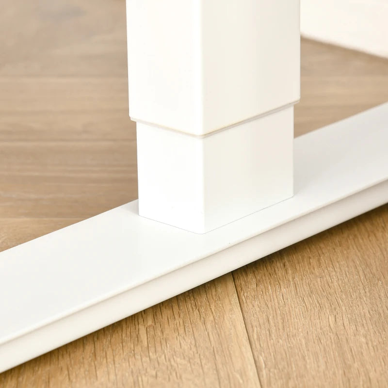 Nancy's Asciano Verstelbaar Bureau - Elektrisch Bureau - Zit-Sta Bureau - Naturel / Wit - 140 x 70 x 72-116 cm