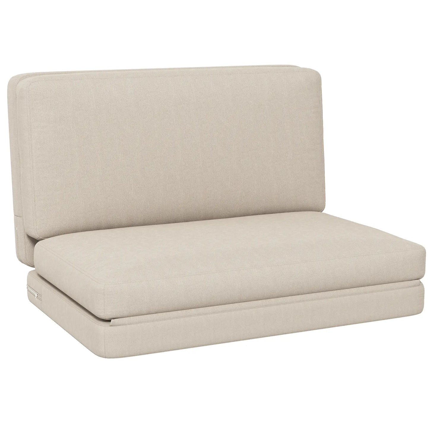 Nancy's Aguda Zitzak met Slaapfunctie - Slaapbank - Lounger - Zitkussen - Beige - Fluweel
