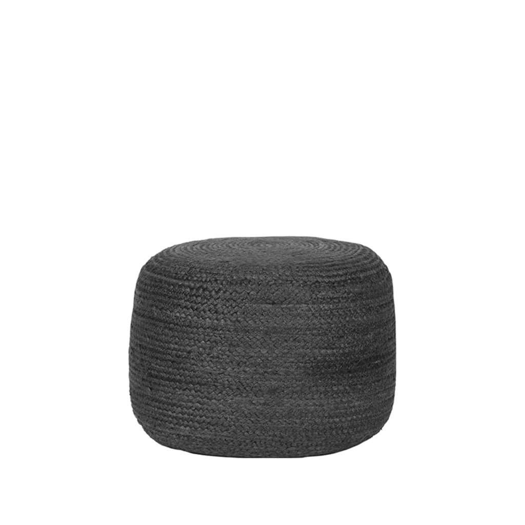 LABEL51 Poef Jute - Antraciet Jute - 50x50x35 cm