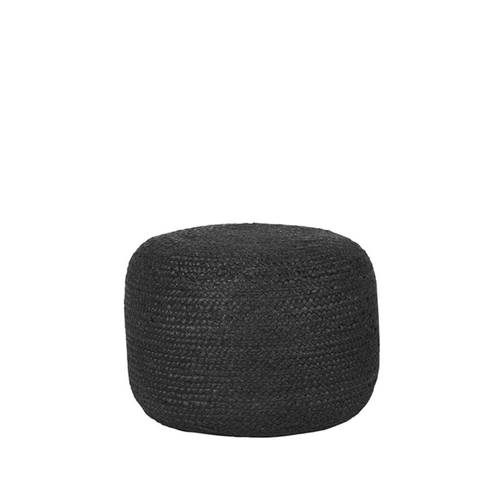 LABEL51 Poef Jute - Zwart Jute - 50x50x35 cm