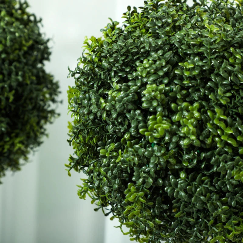 Nancy's Marina Kunstplant - Kunst Buxus - Set van 2 - Groen - 45 cm hoog