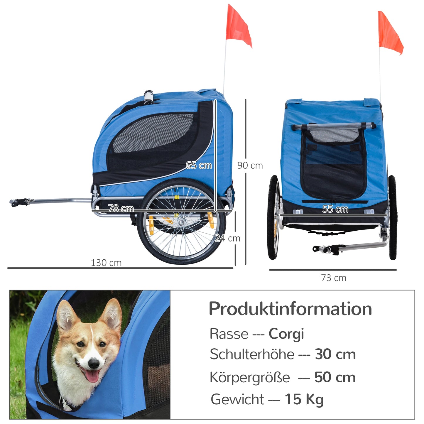 Nancy's Holetown- Hondenkar voor Fietsen - Bike Trailer