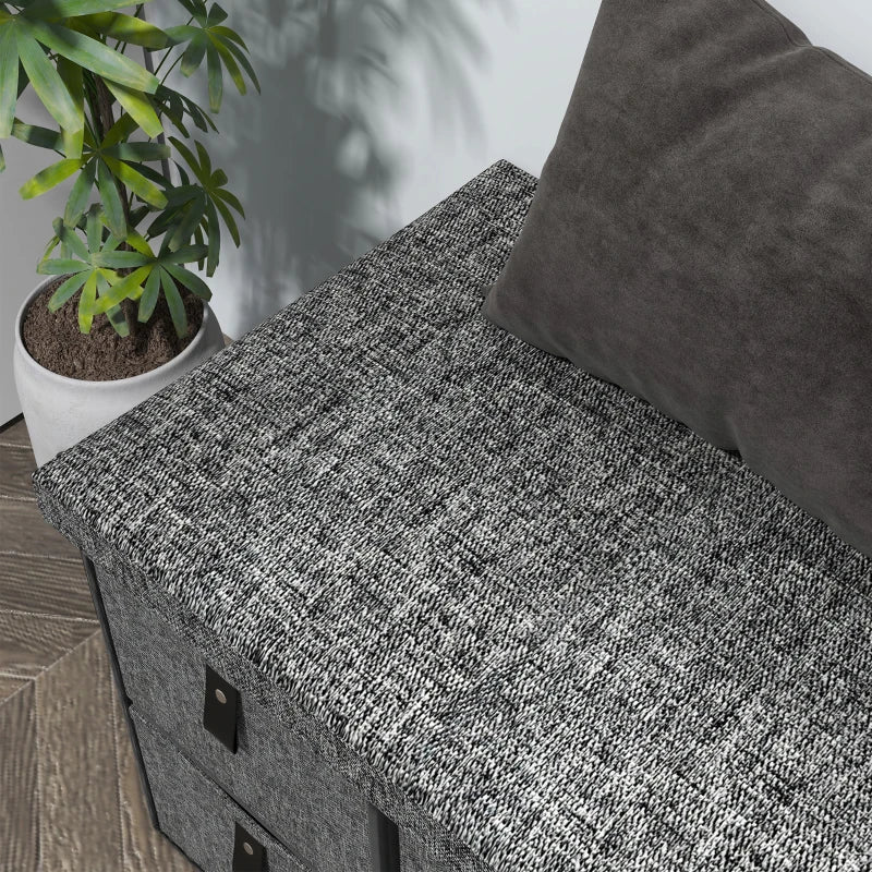 Nancy's Orbassano Schoenenbank - Opbergbank - 6 Lades - Grijs - ± 75 x 40 x 40 cm