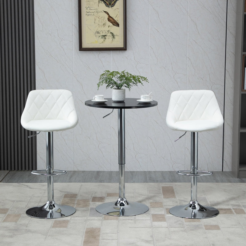 Nancy's Louth Bar table - 360° rotating dining table - Height-adjustable bistro table - Steel - Black - ± Ø 60 cm