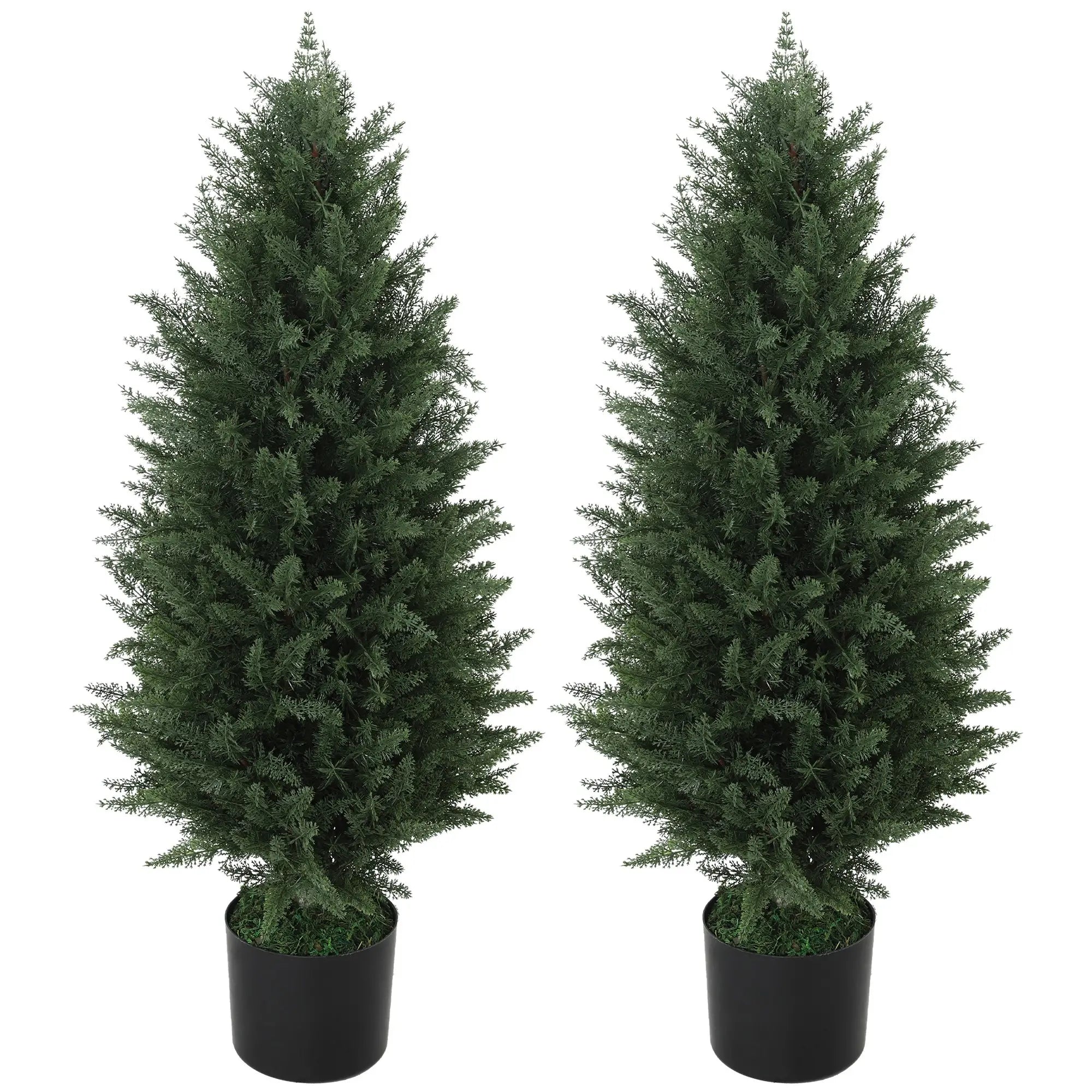 Nancy's Giove Kunstplanten - Kamerplanten Set - Kunst Cipres - Groen - 90 cm Hoog