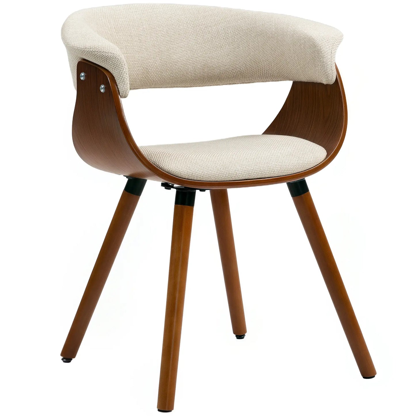 Nancy's Lonigo Eetkamerstoel - Beige / Bruin - Linnen