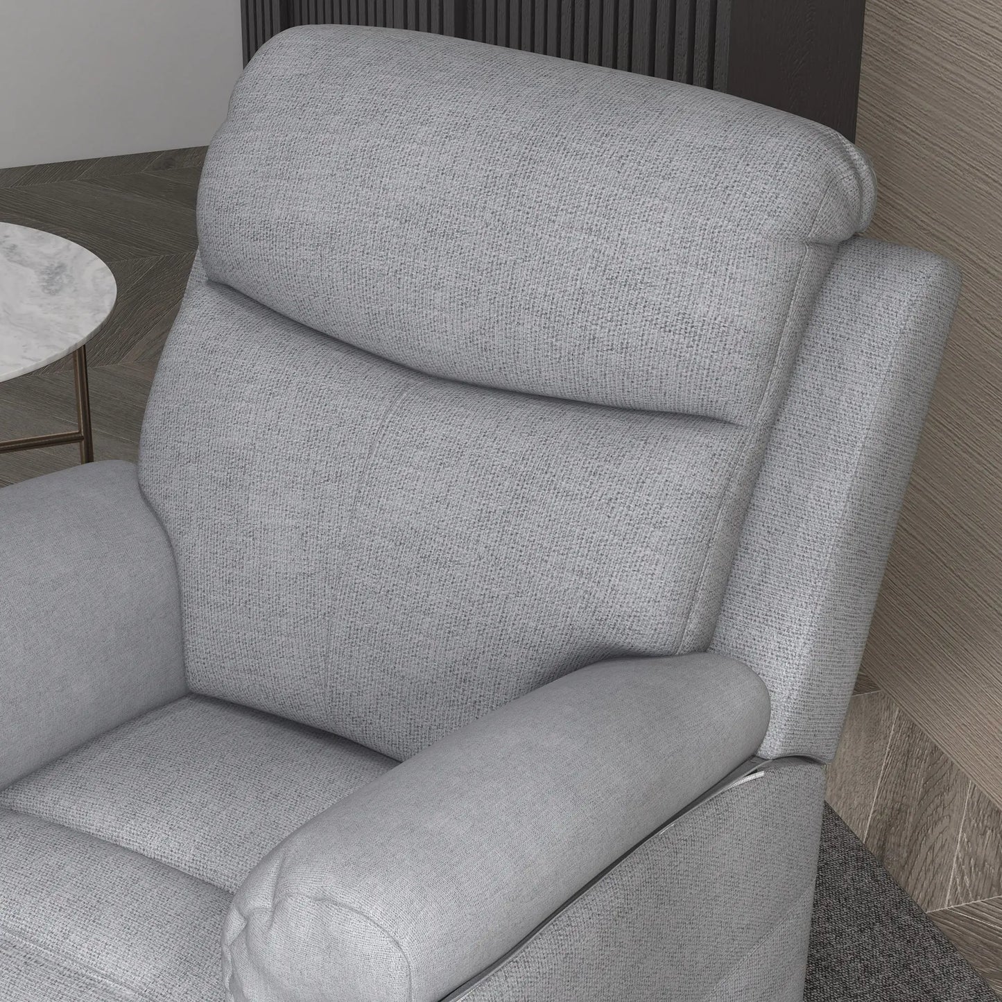 Nancy's Lanciano Sta op Stoel - Opsta Stoel - Seniorenstoel - Relaxfauteuil - Massagestoel - Grijs - Linnen
