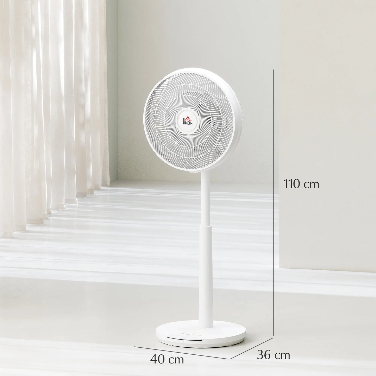 Nancy's Gradoli Ventilator - Staande Ventilator - Veelzijdige instellingen - Energiezuinige koeling - Wit
