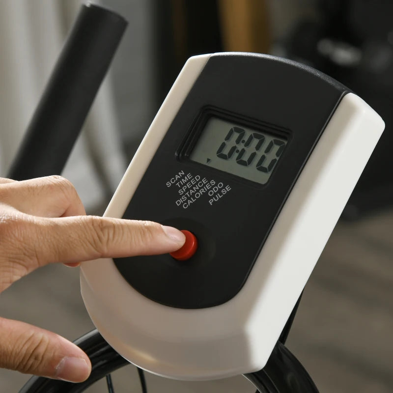 Nancy's Avolasca Hometrainer - Fietstrainer - Met Hartslagmonitor - Verstelbaar - Praktische Wielen - Blauw