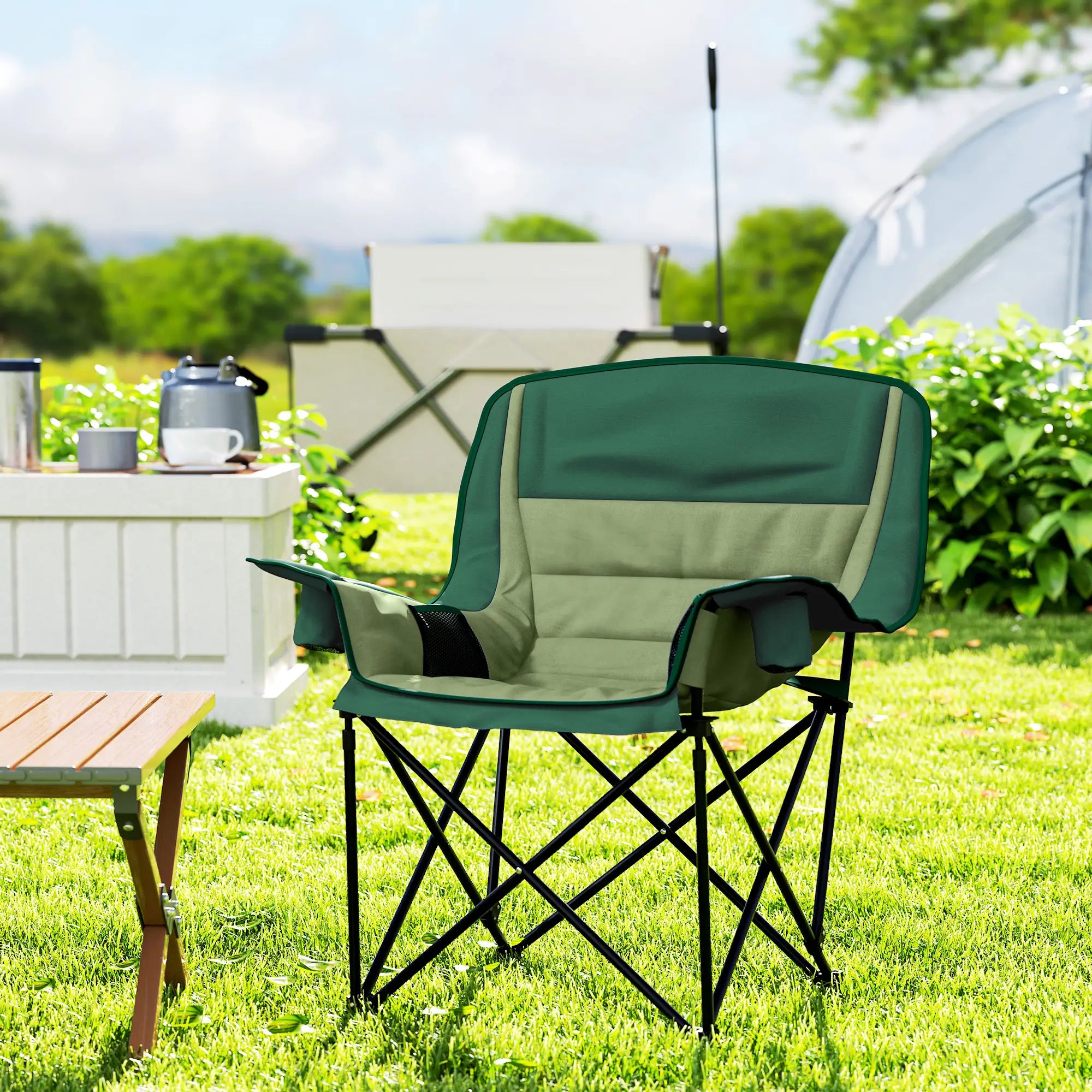 Nancy's Druento Campingstoel - Vouwstoel - Visstoel - Groen