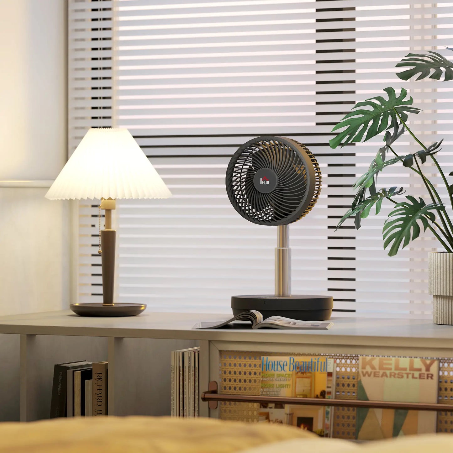 Nancy's Graglia Ventilator - Staande Ventilator - In Hoogte Verstelbaar - Draadloos gebruik - Timer en 10 snelheidsinstellingen - Zwart
