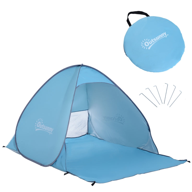 Nancy's Cedar Bank Kampeertent - Strandtent - Blauw - ± 200 x 150 x 120 cm