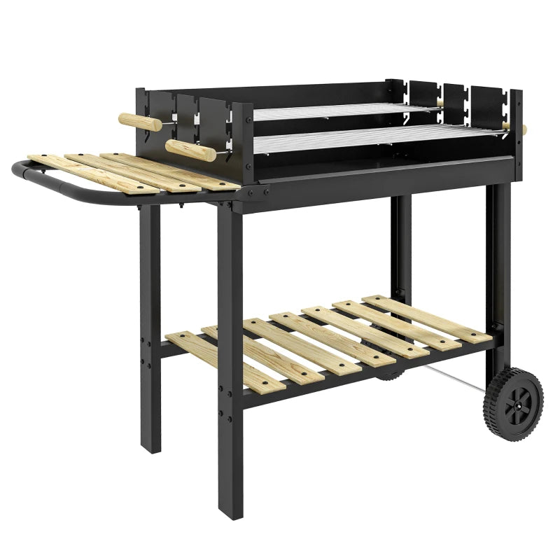 Nancy's Perelhal Barbecue - BBQ - Grill - Verstelbare Grillhoogte - Staal - Zwart