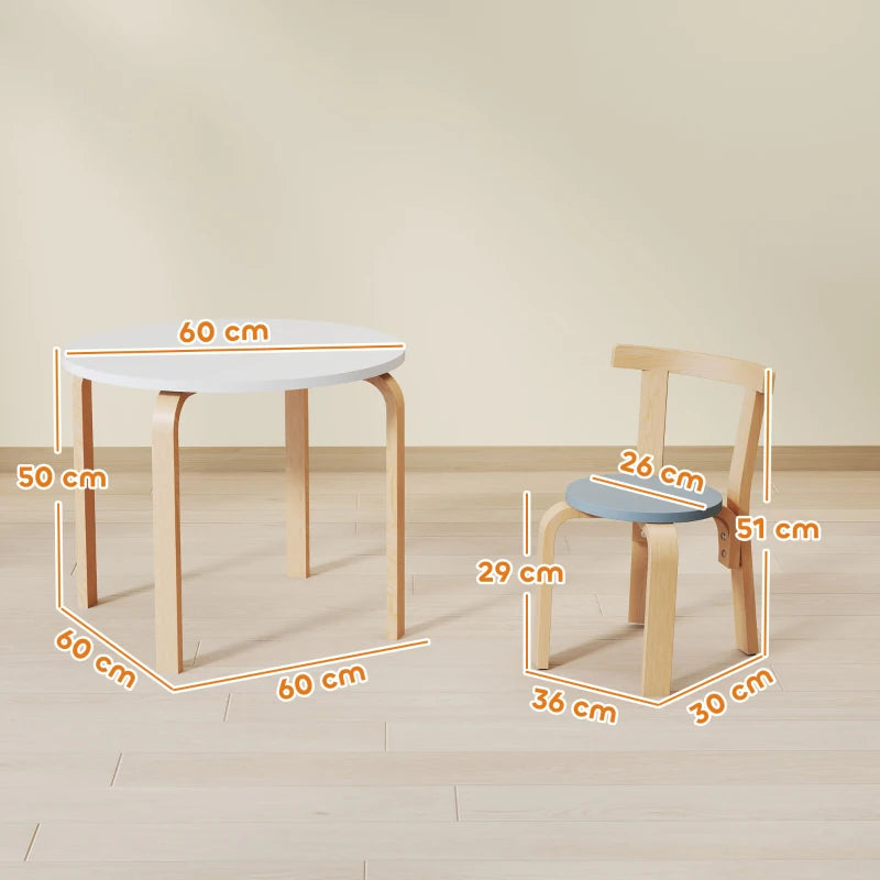 Nancy's Orsogna Kindertafel met Stoelen - 5-Delige Set - Kindermeubels - Meerkleurig