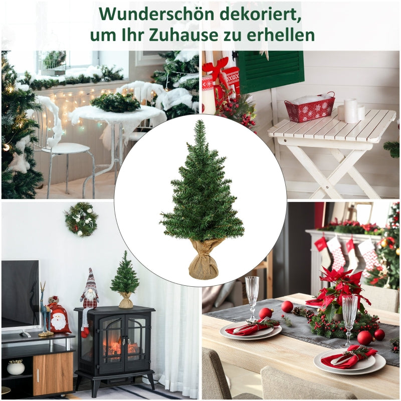 Nancy's First Fall Kerstboom - Groen - Pvc, Linnen, Cement - Ø44 x 60H cm; Aantal tips: 70.